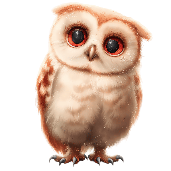 POD Design Adorable Owl Illustration for Apparel