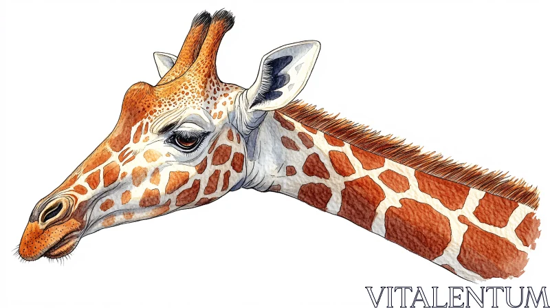 Giraffe Drawing AI Image