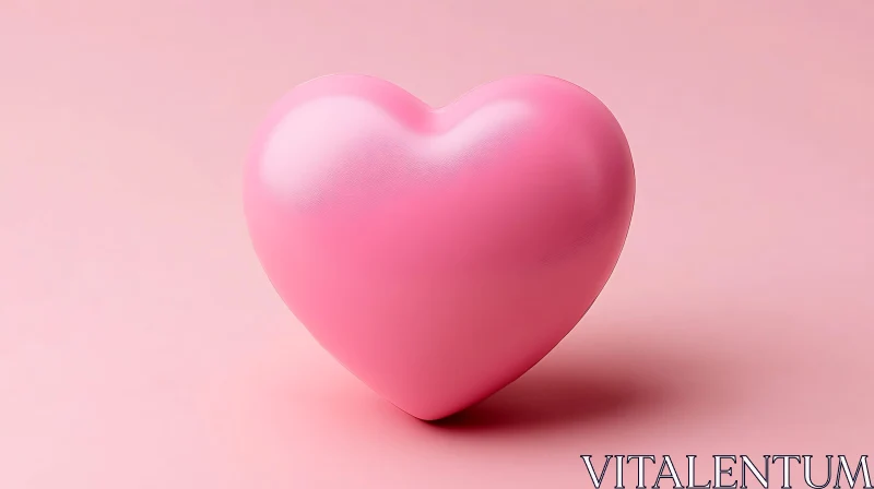 Heart of Pink: A Valentine's Day Icon AI Image