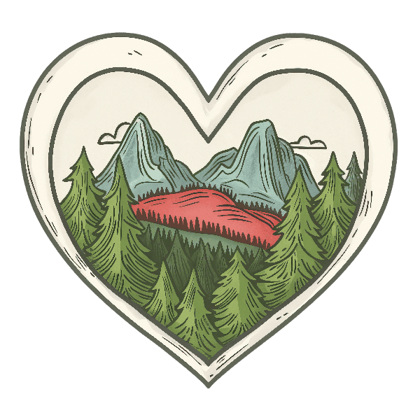 Nature-Themed Heart Illustration