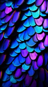 Neon Colored Feathered Wings - A Surrealistic Insect Scale Art