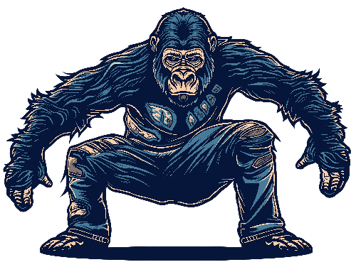 Urban Cool Gorilla T-Shirt Design with Vintage Flair