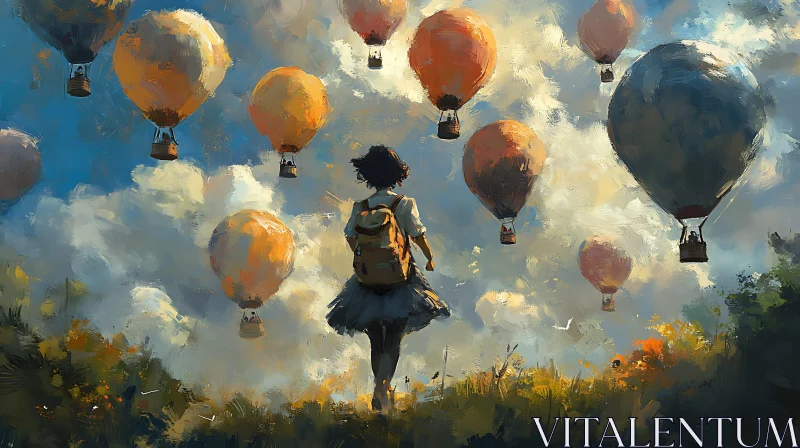 AI ART Whimsical Hot Air Balloon Journey