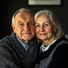 Timeless Affection: Elderly Couple Portrait