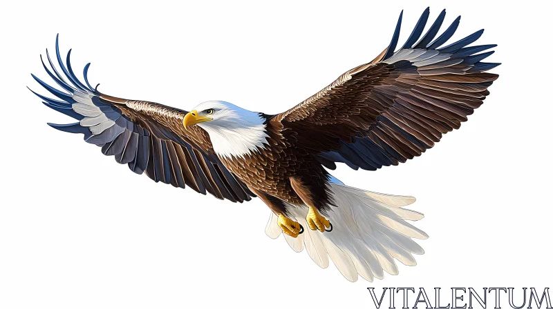 Bald Eagle Soaring AI Image