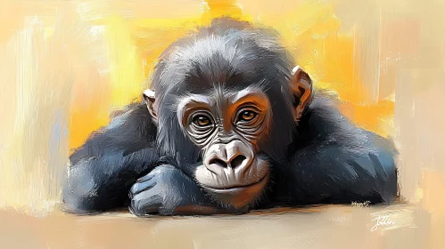 Chimpanzee Portrait Artwork