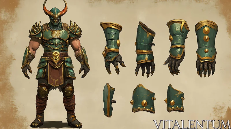 AI ART Detailed Warrior Armor Design