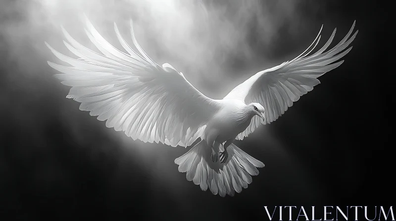 Monochrome Dove: A Symbol of Peace AI Image