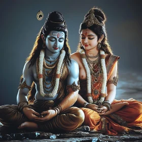 Divine Meditation: A Peaceful Hindu Art