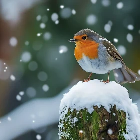 Robin in Winter Wonderland