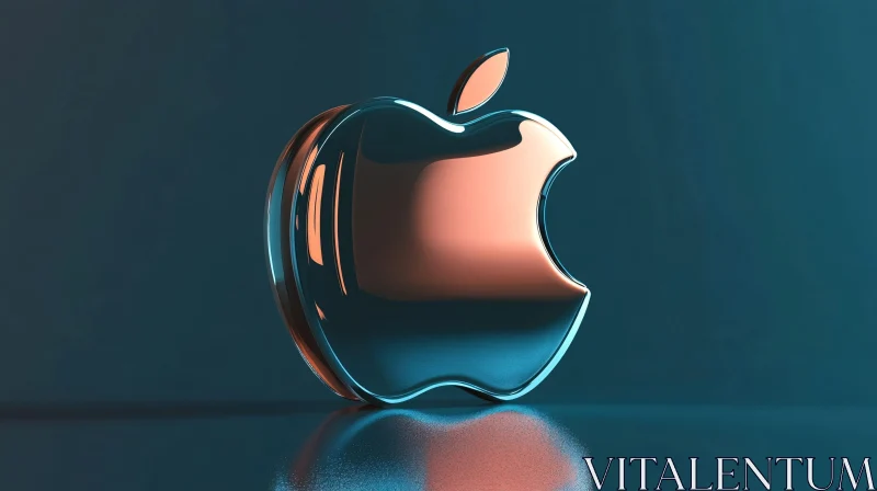 Apple Logo with Glass Effect AI Image