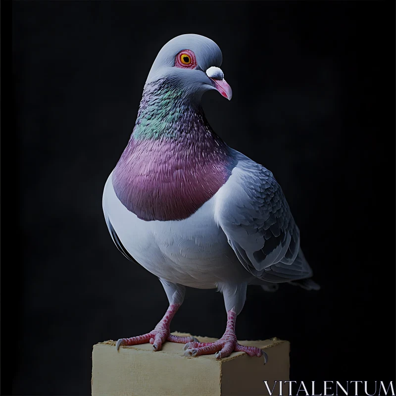 Portrait of a Pigeon in Studio AI Image