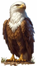 Noble Eagle Standing Tall