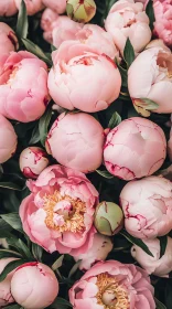 Elegant Pink Peony Blossoms