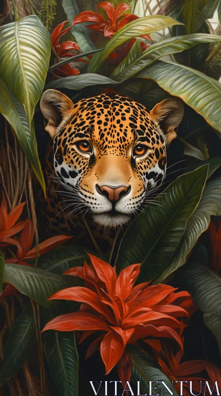 AI ART Wildlife Beauty in Dense Foliage