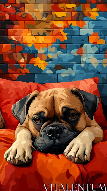 AI ART Abstract Canine Art Piece