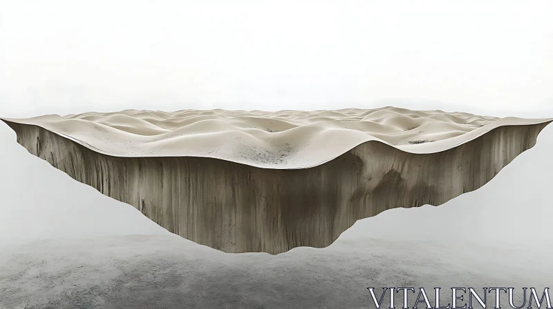 AI ART Floating Sand Dunes Abstract