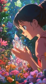 Girl with Crystalline Garden