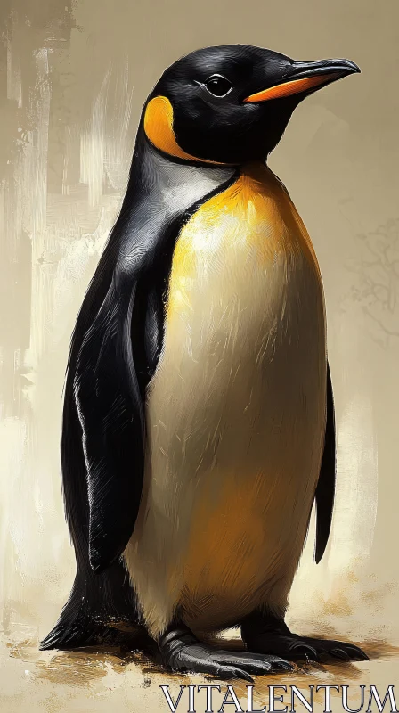 Penguin Artwork Display AI Image