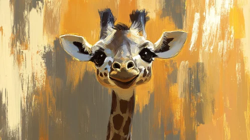 Smiling Giraffe Painting
