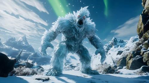 Icy Yeti in Winter Wonderland
