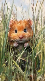 Hamster Among Grass