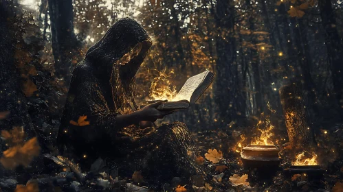 Mystic Reading in the Woods