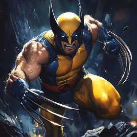 Fierce Wolverine Ready for Battle