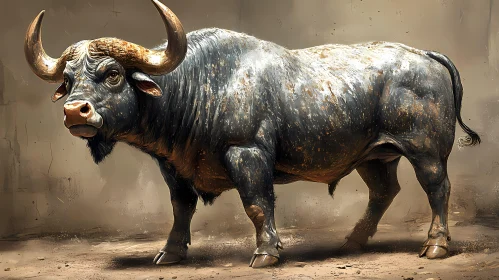 Powerful Bull Illustration