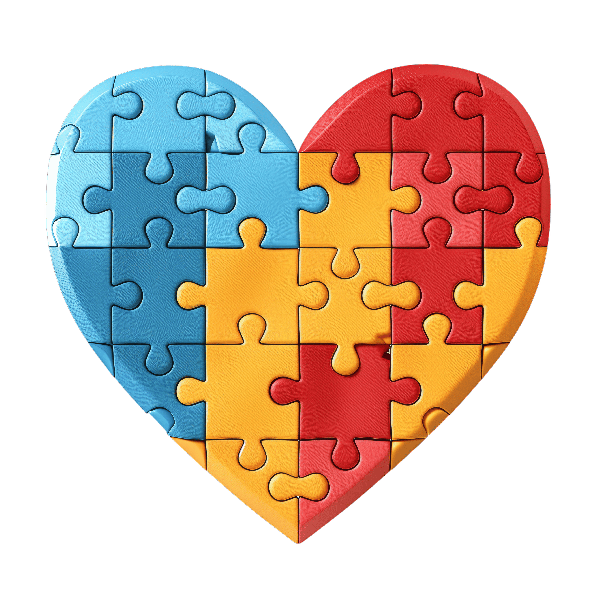 POD Design Colorful Heart Puzzle Print