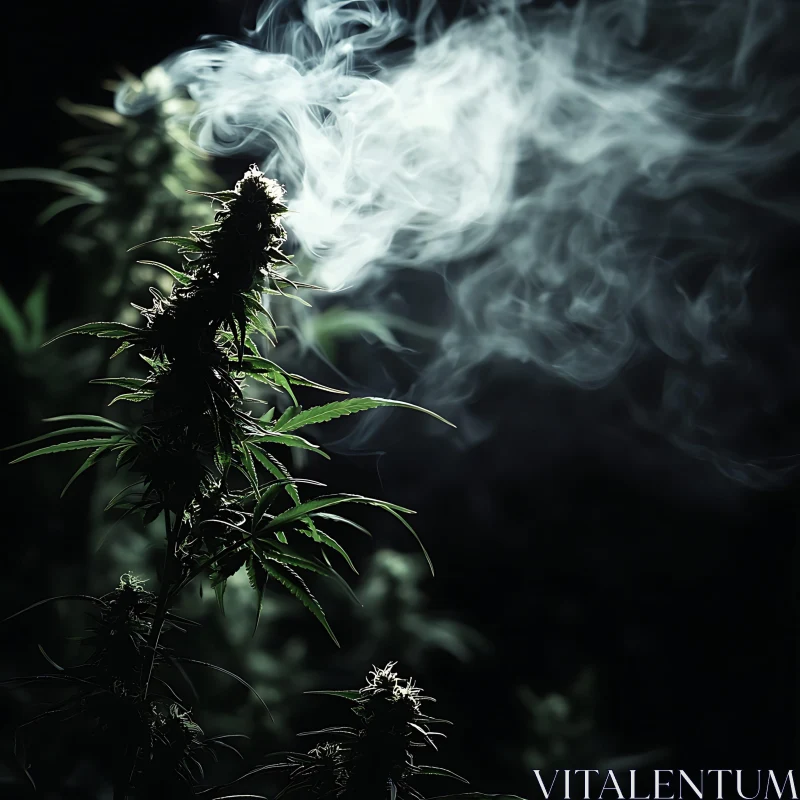 AI ART Mystic Plant with Smoke