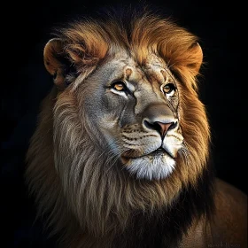 Lion with golden eyes