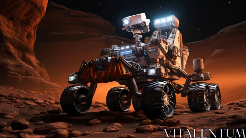 Mars Rover Artwork - A Photorealistic Exploration AI Image