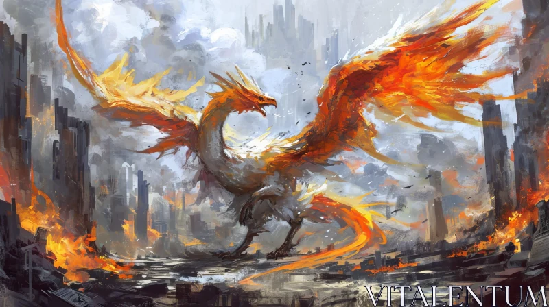 Phoenix Rising from the Ashes: A Symbol of Hope and Rebirth AI Image