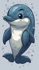 Playful Dolphin Drawing
