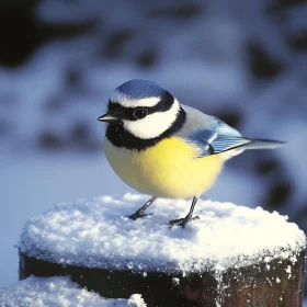 Blue Tit in Winter