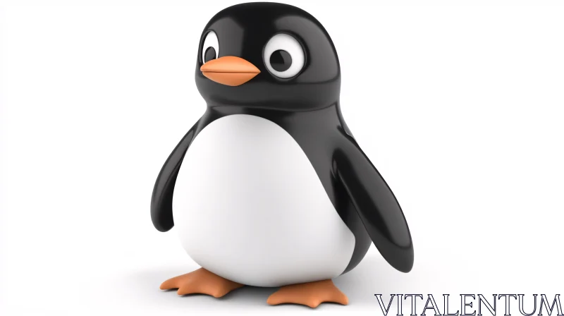 Charming Cartoon Penguin AI Image