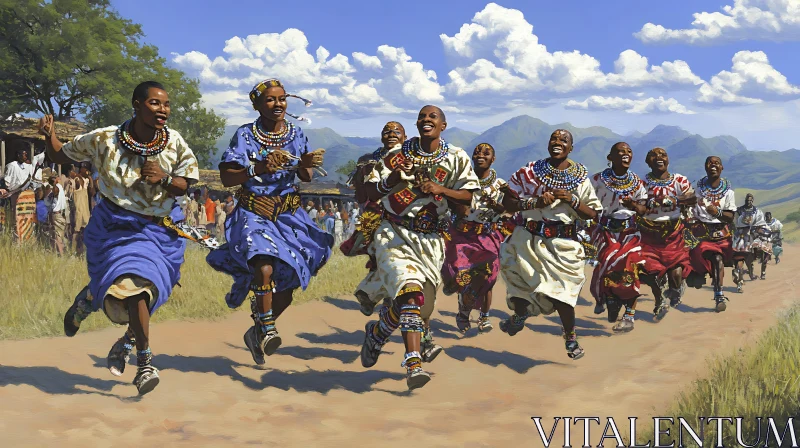 African Women Dancing AI Image