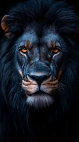 Powerful Lion Close-Up