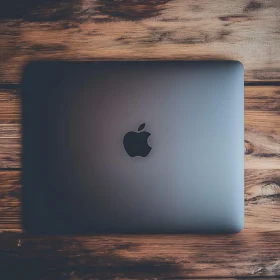 Matte Laptop on Polished Wooden Table