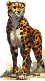 Cheetah Art Piece