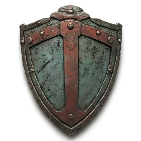 Aged Battle Shield with Emblem