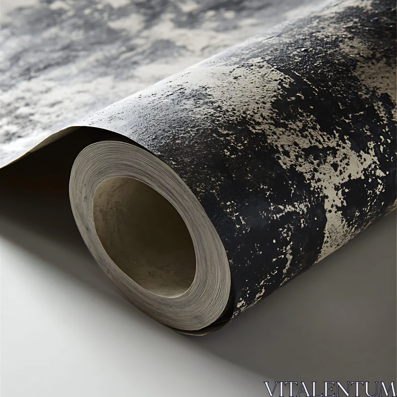 Rolled Wallpaper with Textured Surface AI Image