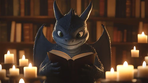 Blue Dragon Reads by Candlelight