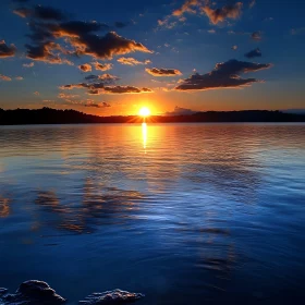 Golden Hour Over Water