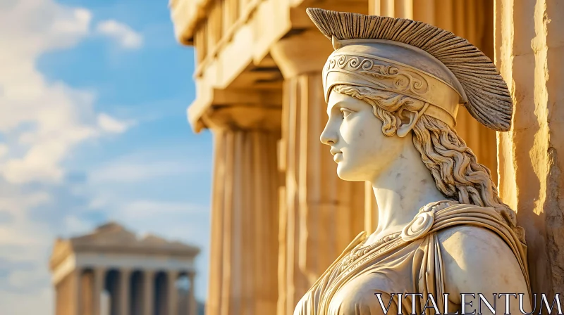 AI ART Marble Sculpture of Athena