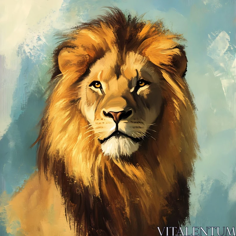 AI ART Lion Close-Up