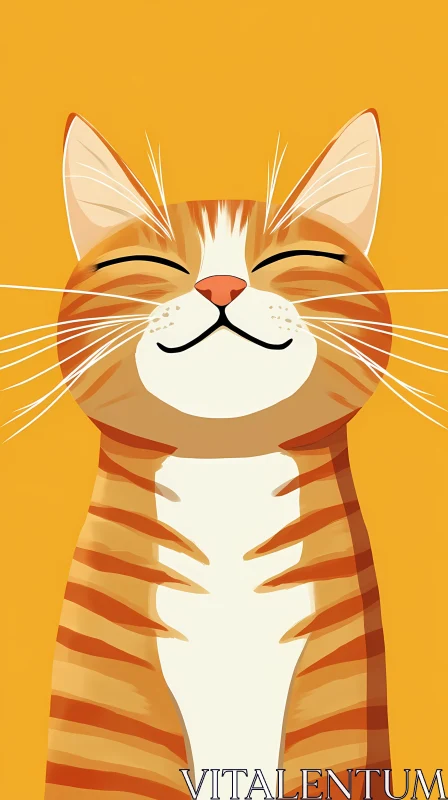 AI ART Smiling Cat Art