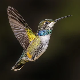 Mid-Air Hummingbird: A Study in Color