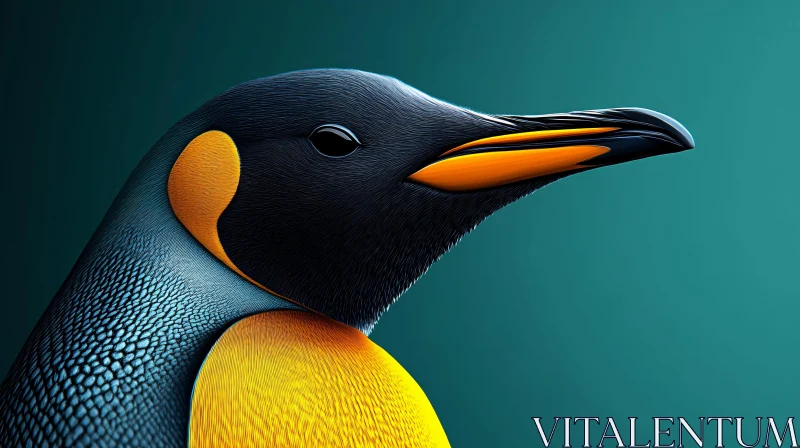 Penguin Plumage Portrait AI Image